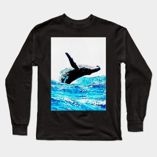 humpback whale Breaching Long Sleeve T-Shirt